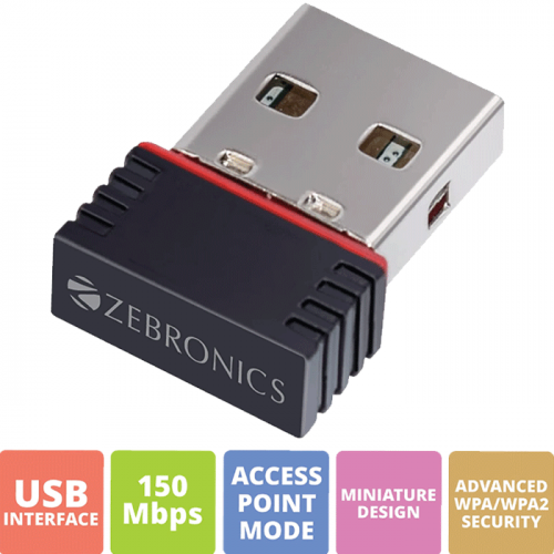 zebronics-zeb-usb150wf1-wifi-usb-mini-adapter-supports-150-mbps-wireless-data-comes-with-advanced-security-wpawpa2-encryption-standards?uid=1669532282