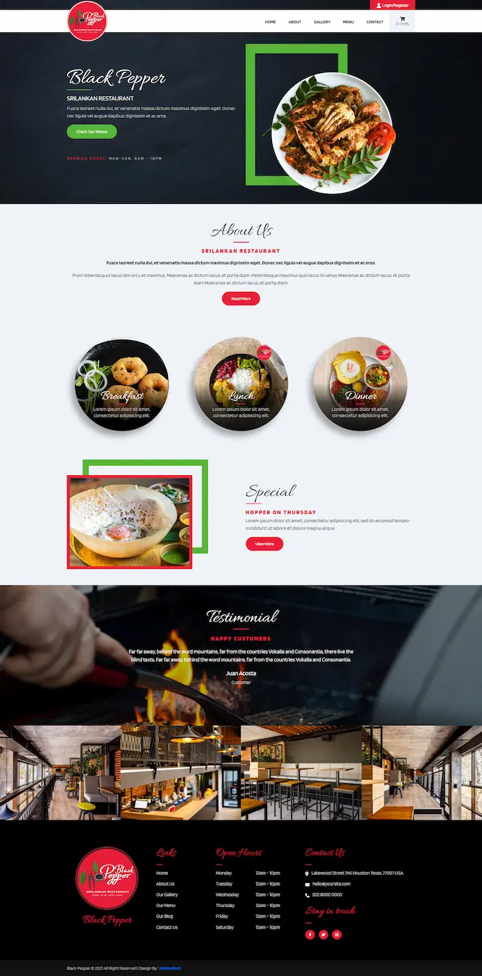 Restaurant Website