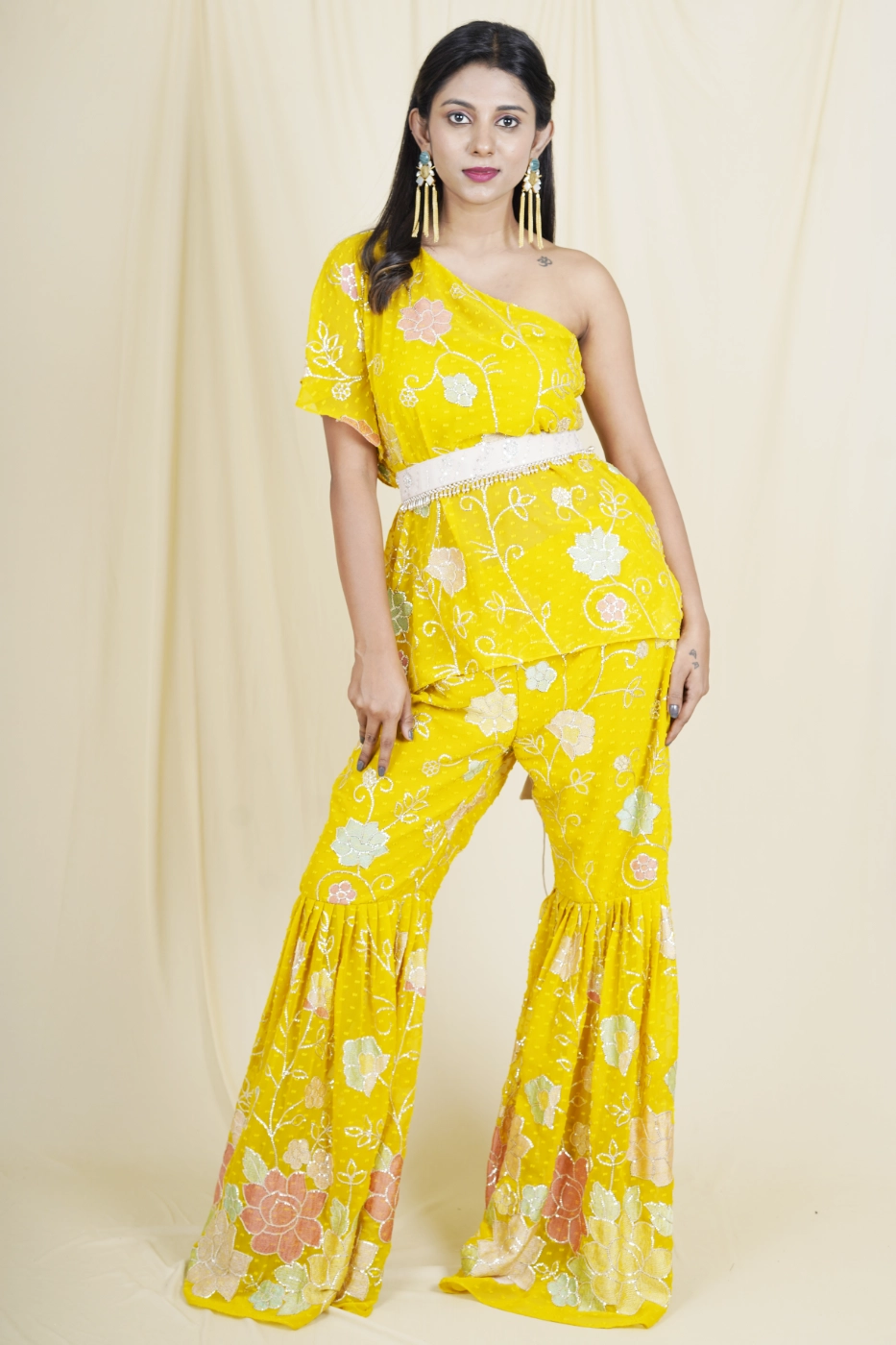 sunny-yellow-georgette-one-shoulder-peplum-top-and-sharara--set-m?uid=1674820562