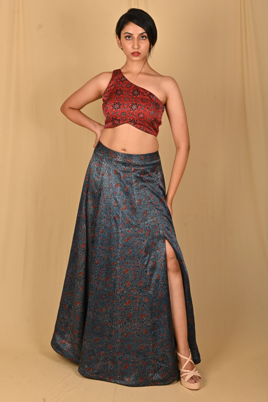 satin-ajrakh-print-maroon-one-shoulder-top-and-indigo-blue-thigh-high-slit-skirt-m?uid=1674821938