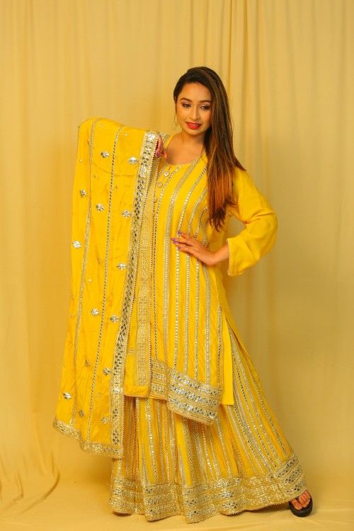 sunny-yellow-heavy-gota-work-long-kurta-with-skirt-and-dupatta-m?uid=1674968877