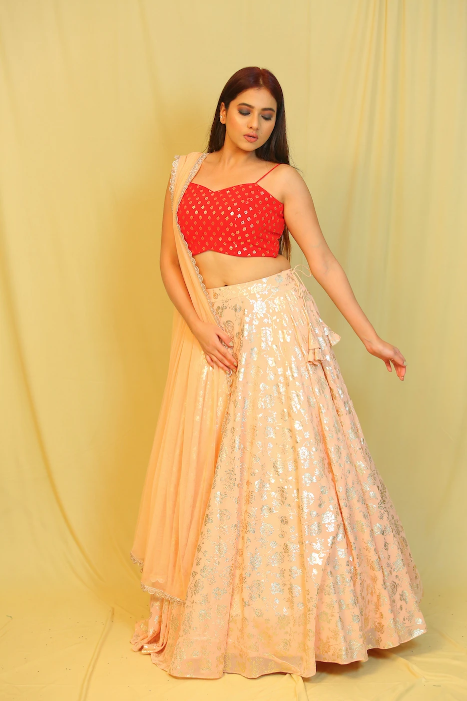 light-coral-foil-print-lehenga-with-red-spaghetti-blouse-and-matching-soft-net-dupatta-m?uid=1676350381