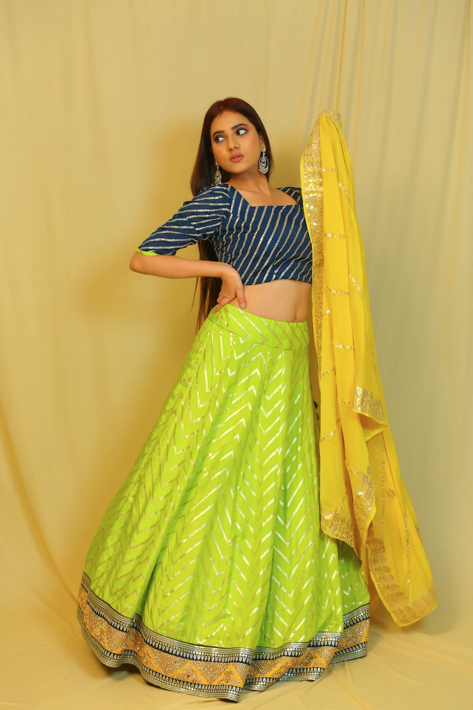 lime-green-crepe-silk-lehenga-with-zigzag-pattern-with-teal-blue-crepe-silk-blouse-and-yelllow-mukaish-work-dupatta-m?uid=1676350802