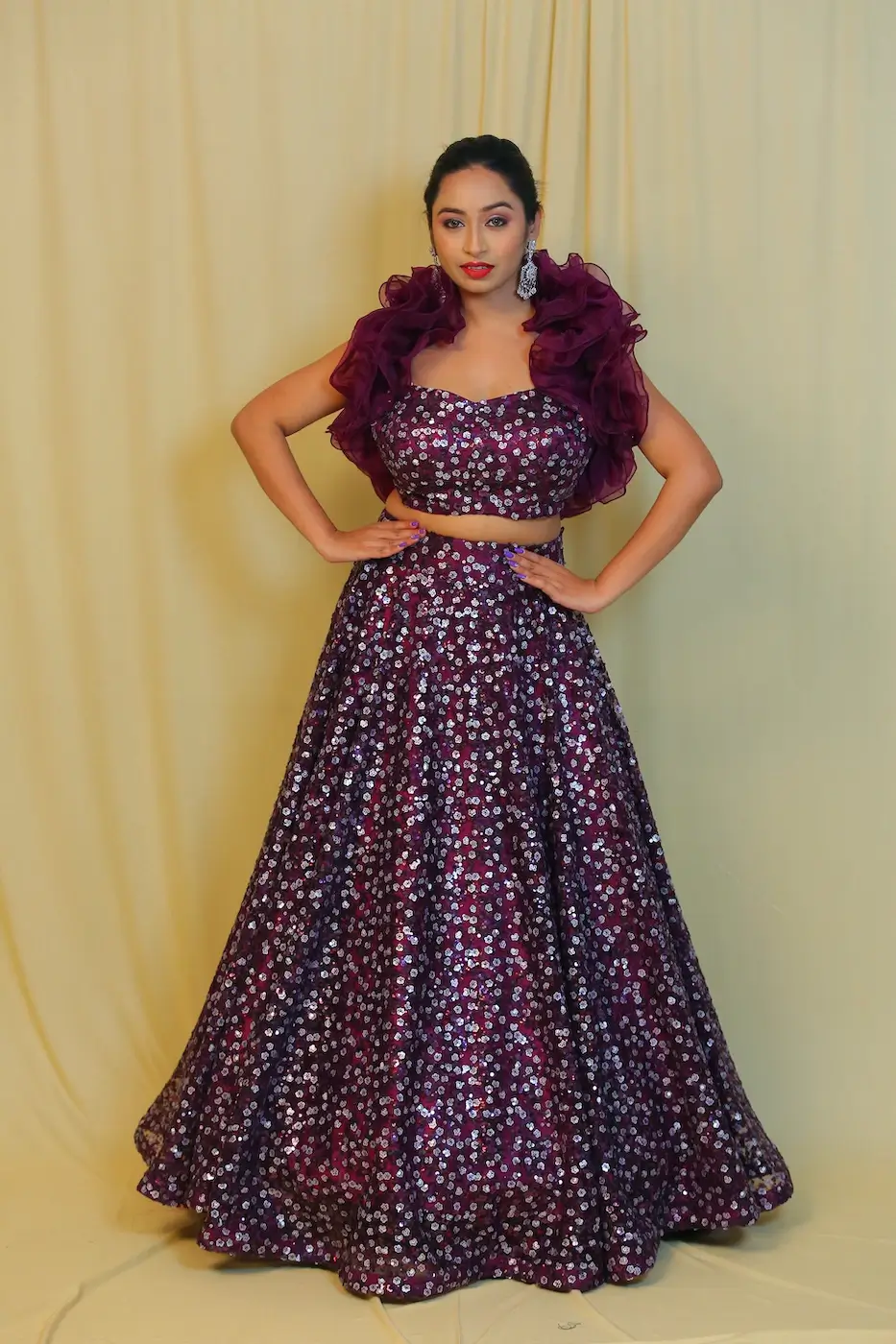 purple-all-over-sequin-soft-net-lehenga--top-set-with-organza-ruffle-stole-m?uid=1676527509